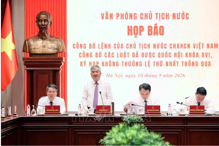 Họp báo công bố Lệnh của Chủ tịch nước về 15 luật 