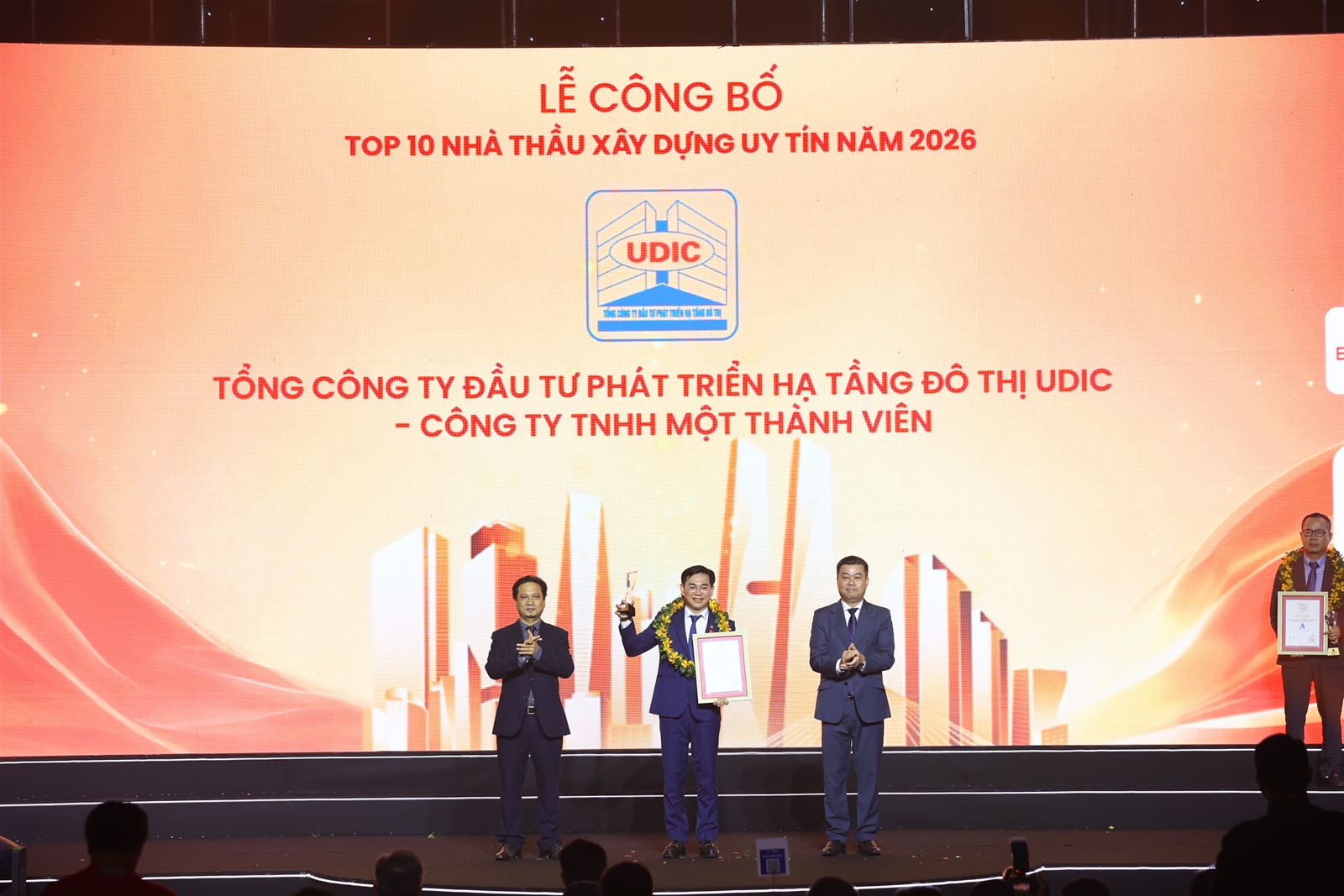 UDIC tiếp tục khẳng định vị thế trong Top 10 ngành Xây dựng 2026